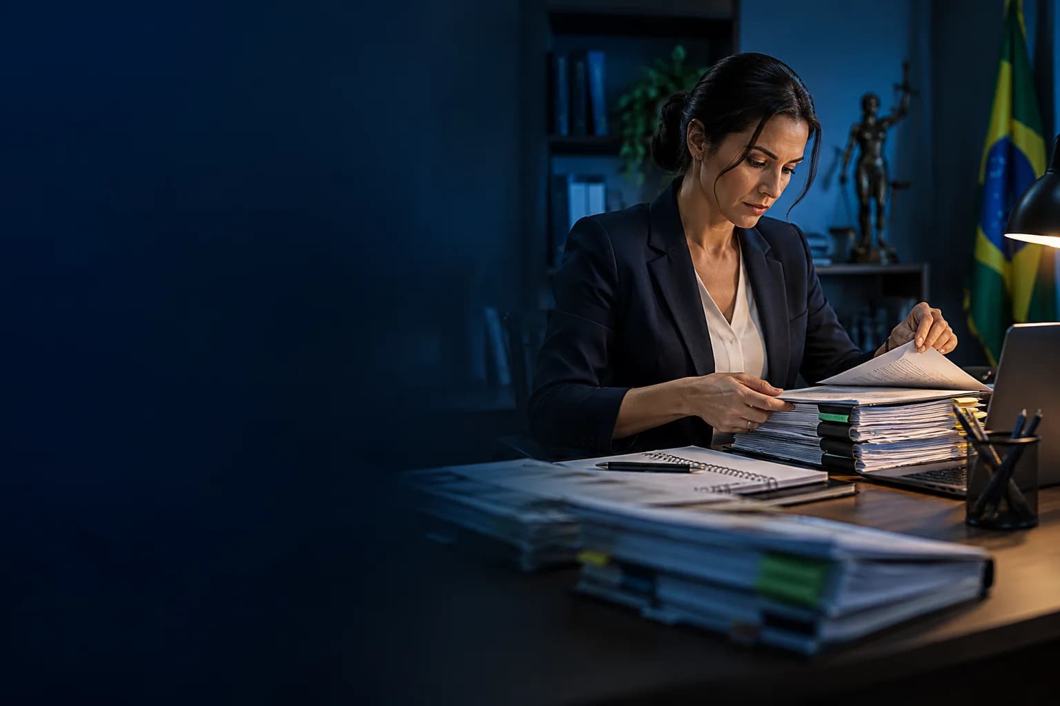 Profissional organizando documentos e prazos para participação em licitações.